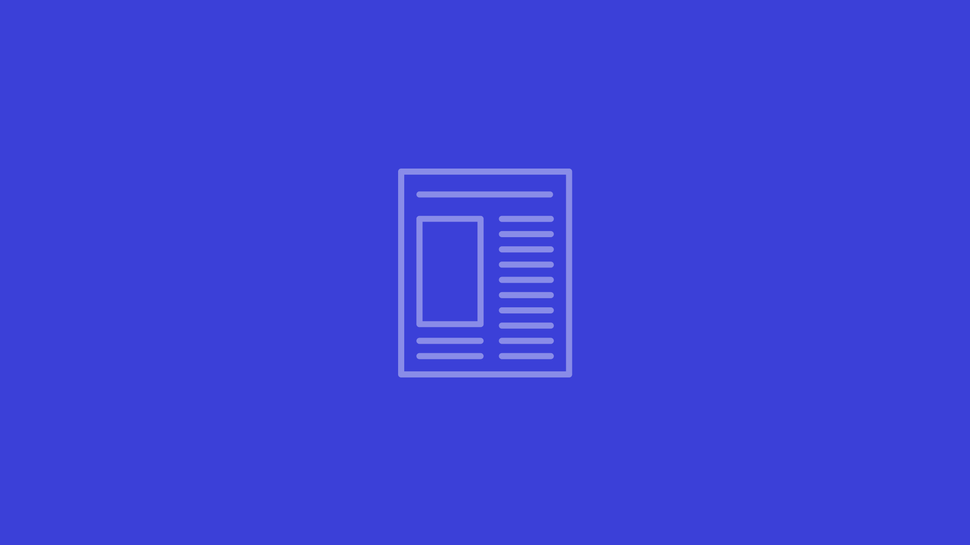 Flat newspaper with a dark blue geometric background